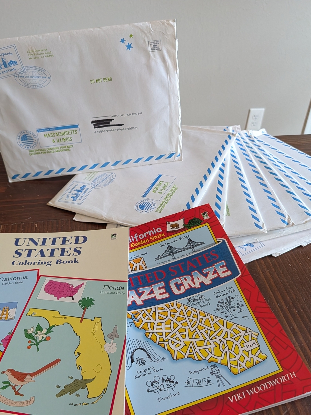 Little Passports USA Edition Subscription Mailers Lot + Geography Activity Books
